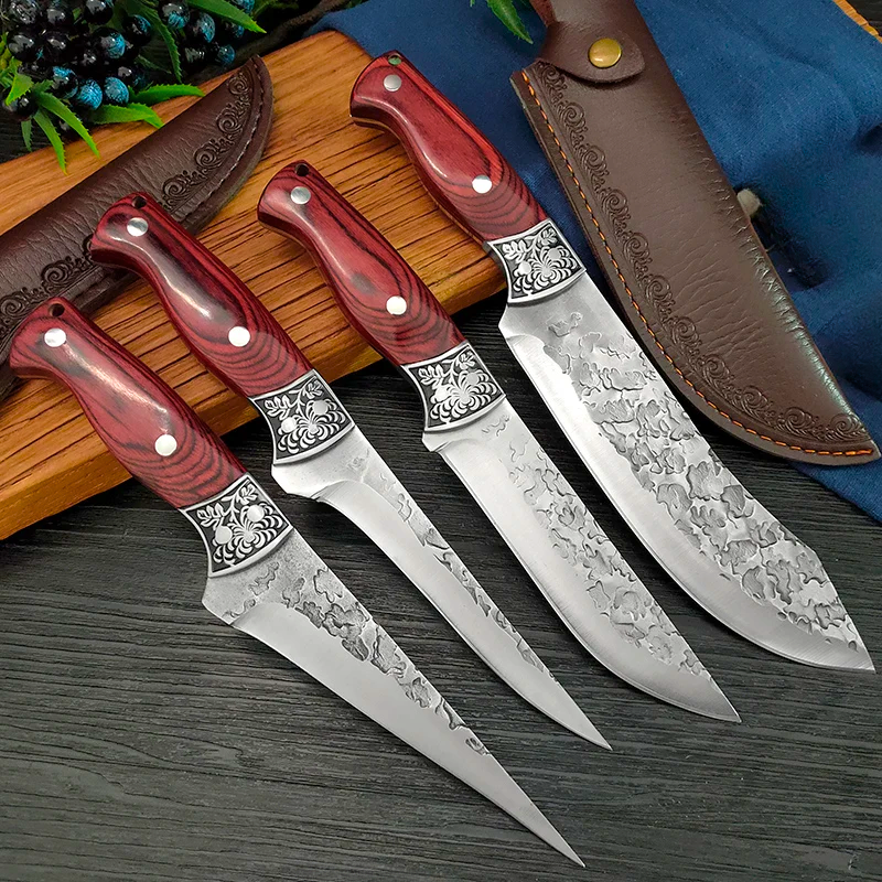 High-quality Boning Knives - Stainless Steel blade and Rosewood Handle