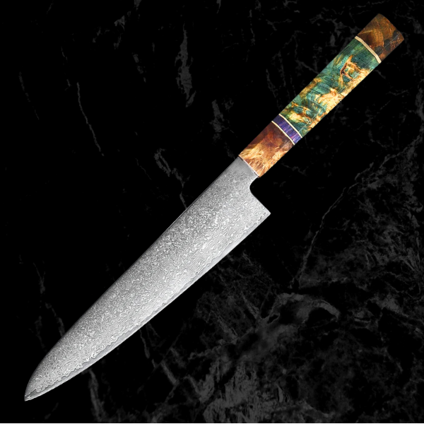 Unique Colourful Culinary Blade Set 5-Pieces Japanese Damascus Steel